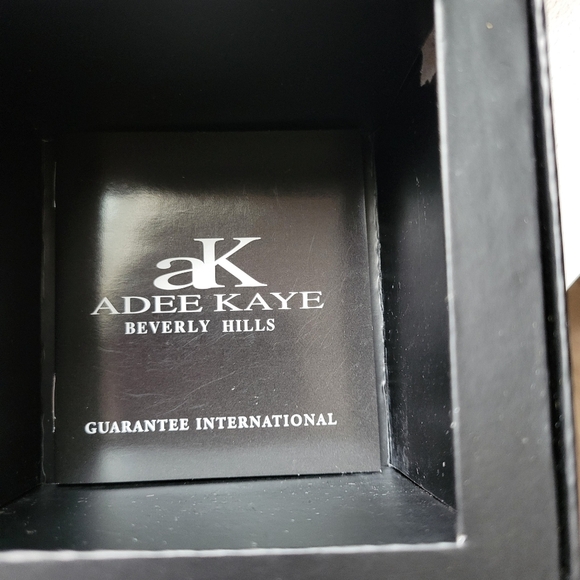 Adee Kaye Beverly Hills White Crytal Yellow Gold Watch - Picture 11 of 11